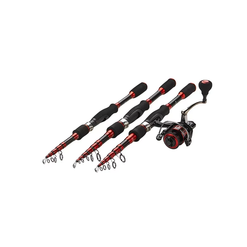 DEUKIO Set pesca caña ultraligera de carbono y carrete - imagen 4