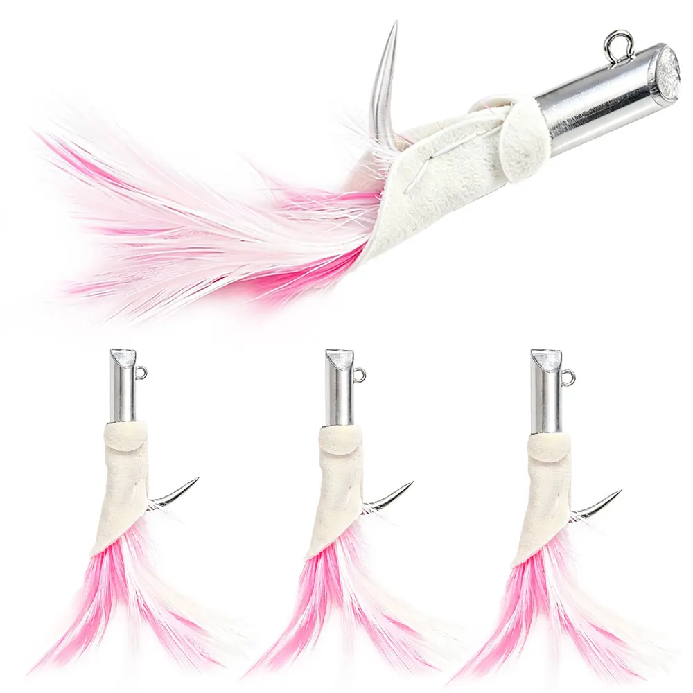 Anzuelos de plomo con pluma de acero inoxidable para atún y tiburón - imagen 3