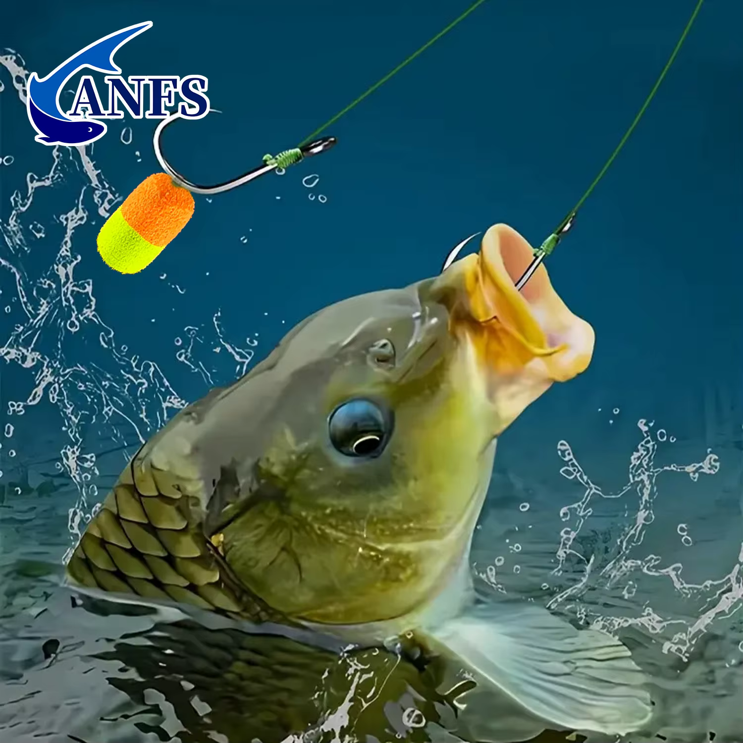 ANFS Cuentas de pesca flotantes doble color italiano para carpa - imagen 2