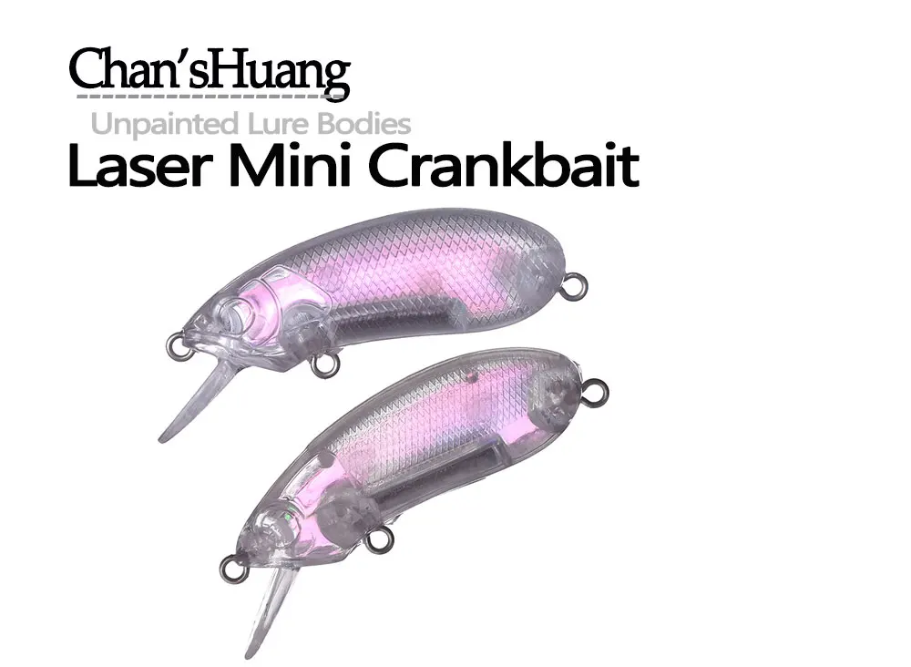 Vista general del pack de 20 crankbaits sin pintar