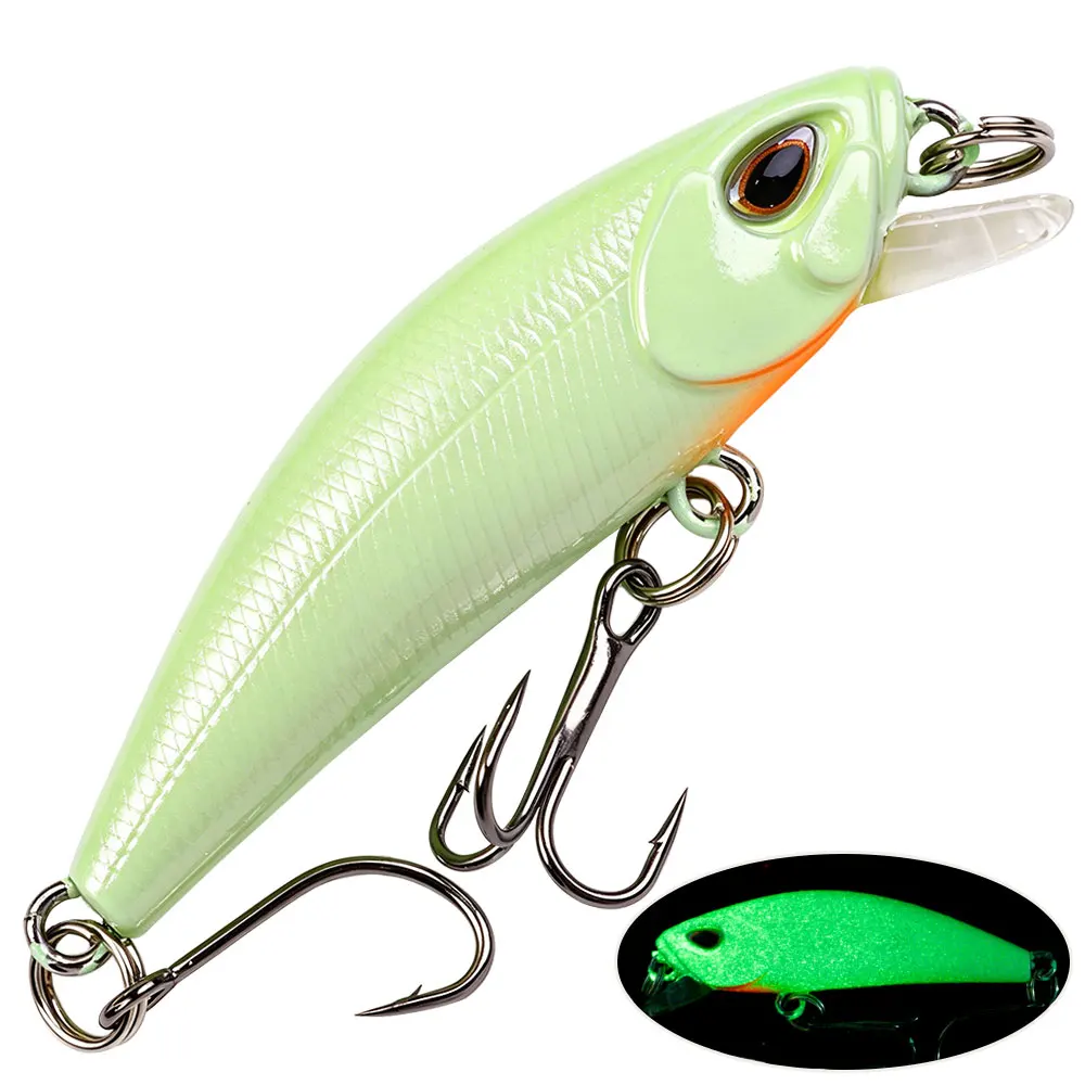 Wobbler minnow hundido para lubina, crankbait de plástico duro - imagen 4