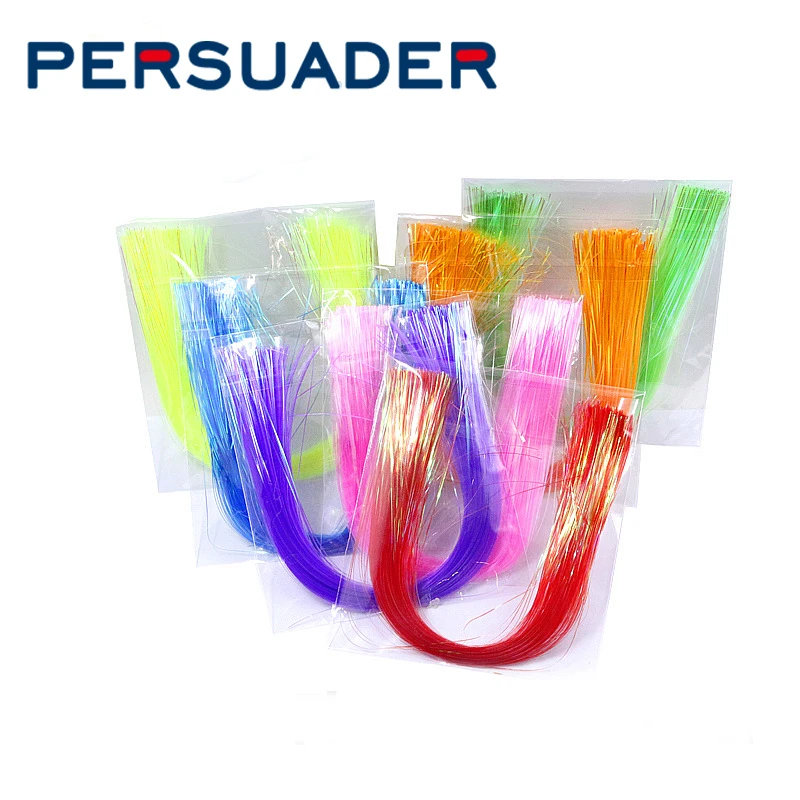 Fibra plana de tinsel para señuelos de pesca con mosca - imagen 4