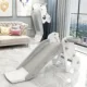 Tobogán infantil plegable con base estable y escalones para niños - imagen 5