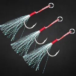 Anzuelos jigging estilo Iseni pre-ensartados con líder de alambre