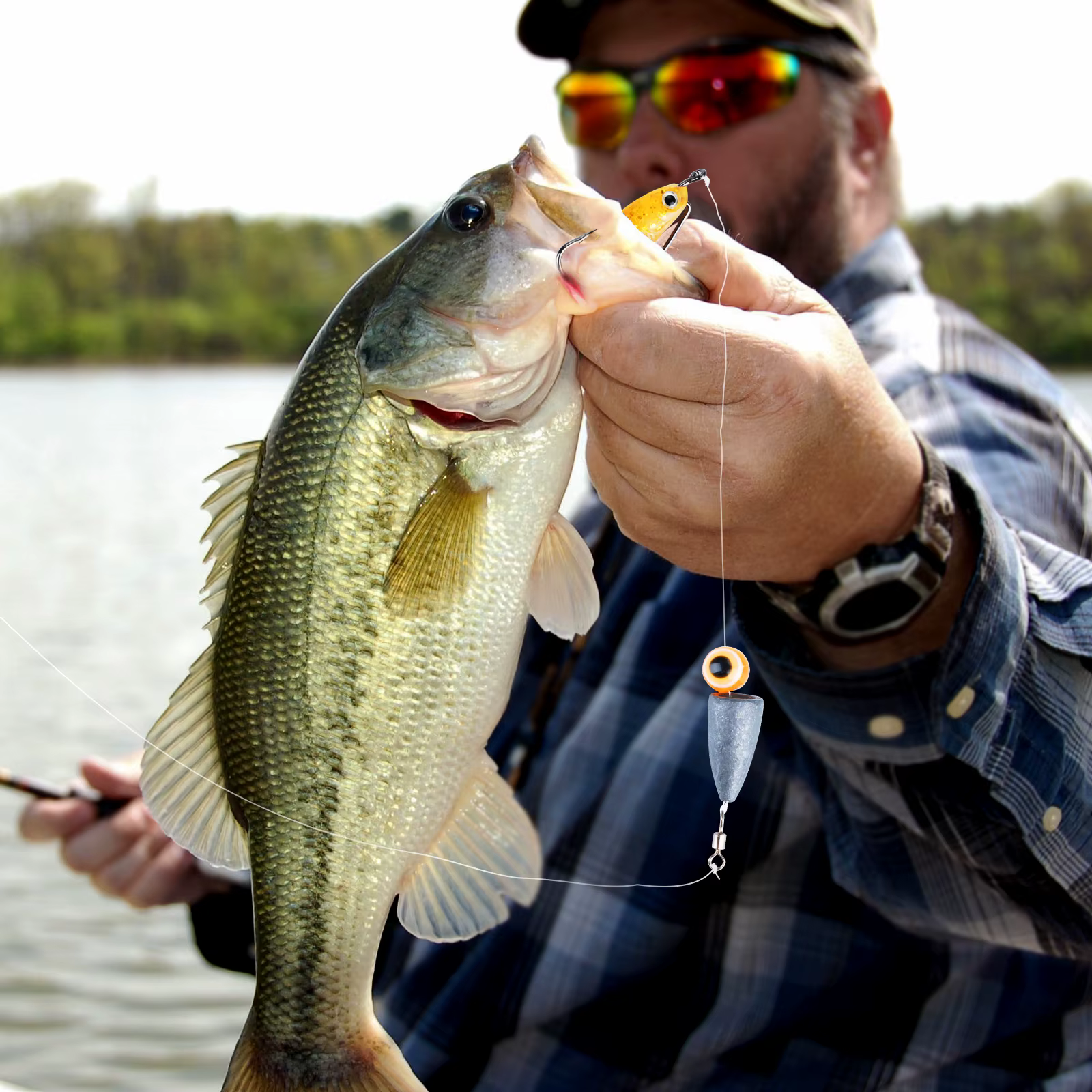 Anzuelos Texas Rig Offset para Pesca de Luberna – Kit Aparejo Carolina - imagen 4