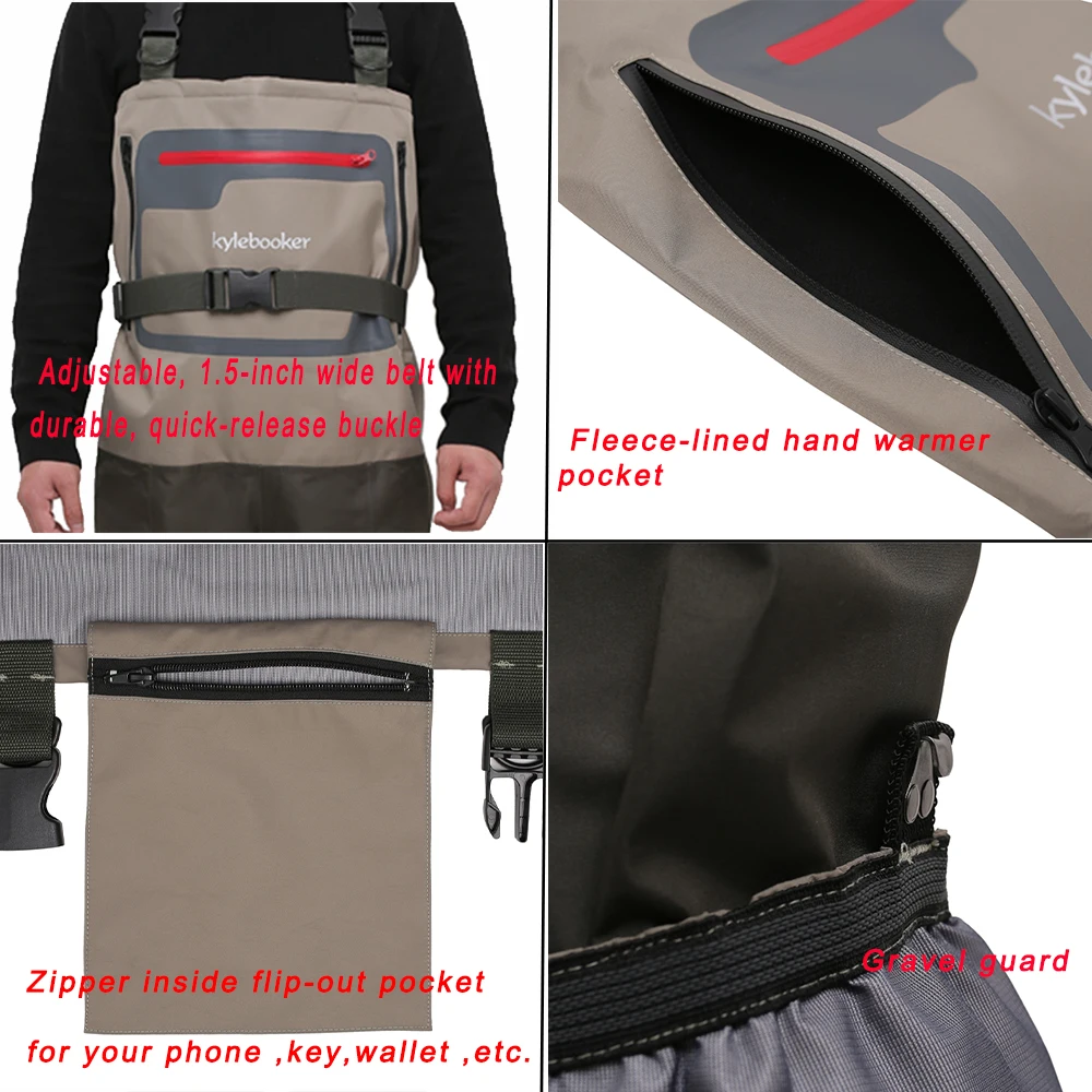 Waders hydraul transpirables – Impermeables ligero para pesca - imagen 4