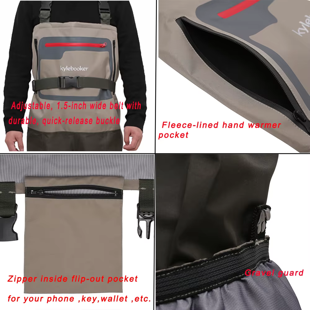 Waders hydraul transpirables – Impermeables ligero para pesca - imagen 4