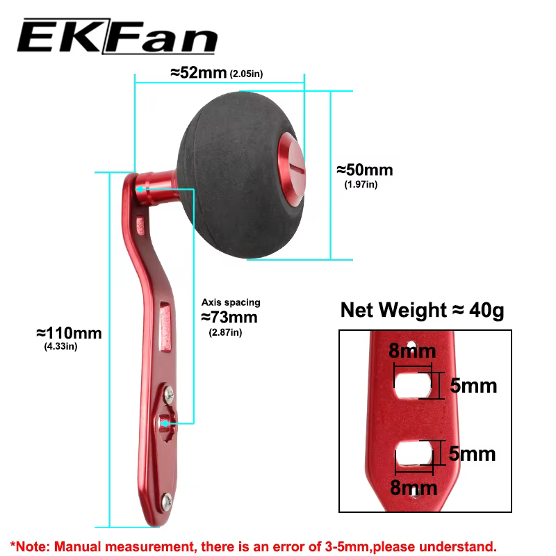 Mango Baitcast Dawa Ekfan – Perillas EVA 110mm aluminio - imagen 3