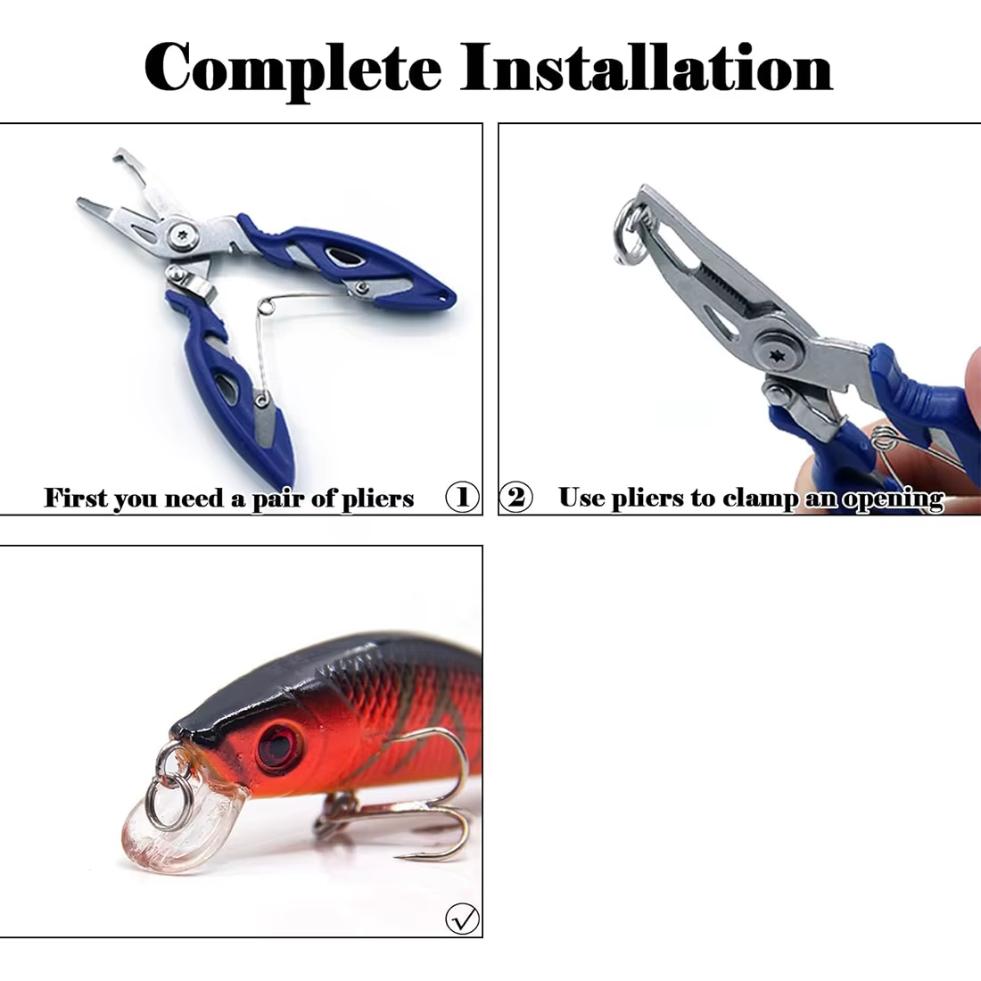 Anillas de Crimp FishTrip con Alicates – Juego Completo para Señuelos - imagen 2