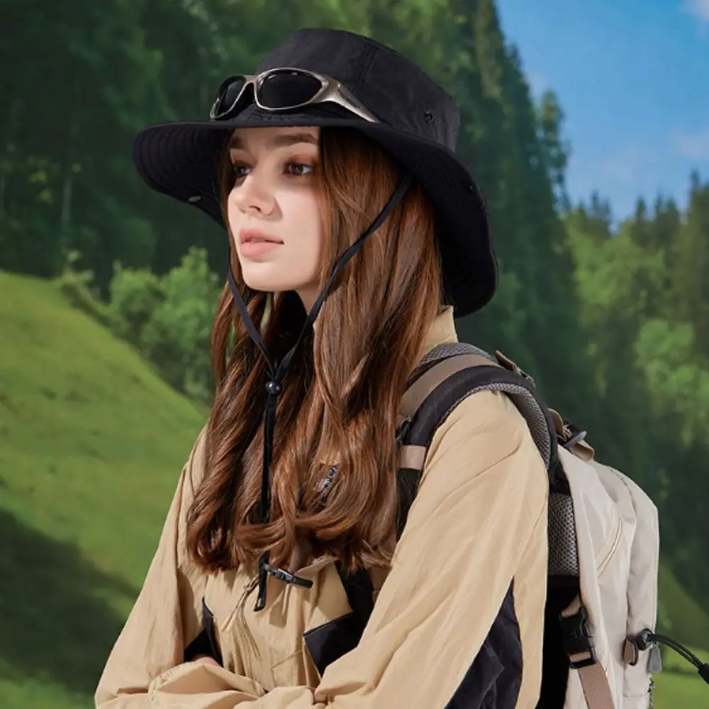 Sombrero anti-UV impermeable ala ancha con soporte para gafas - imagen 4