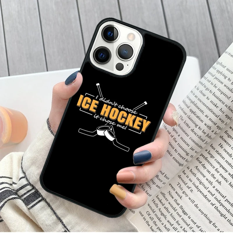 Funda deportiva de hockey sobre hielo para iPhone con diseño de pista