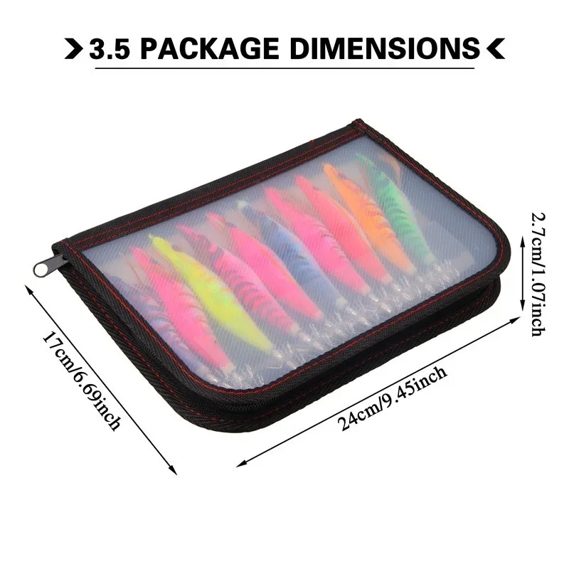 Señuelo del calamar luminoso con ojos 3D – Jig de plomo para pesca - imagen 5