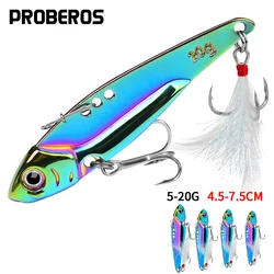 PROBEROS Señuelo VIB de zinc con vibración, ojos tridimensionales