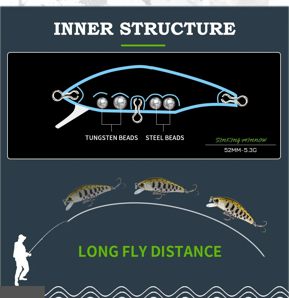 Señuelo rígido para pesca con artificiales