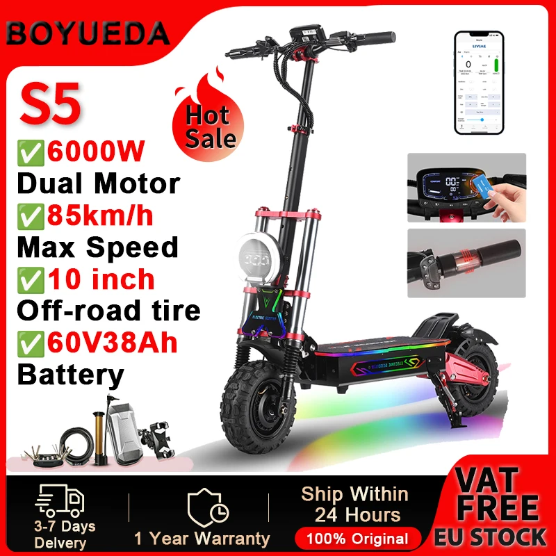 Scooter eléctrico todoterreno BOYUEDA S5 con motor dual y NFC - imagen 2