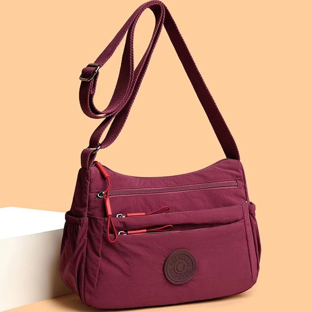 Bolso Bandolera Nylon Impermeable – Correa Ajustable y Varios Bolsillos - imagen 4