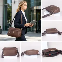 Bolso bandolera de PU piel sintética gran capacidad – mujer
