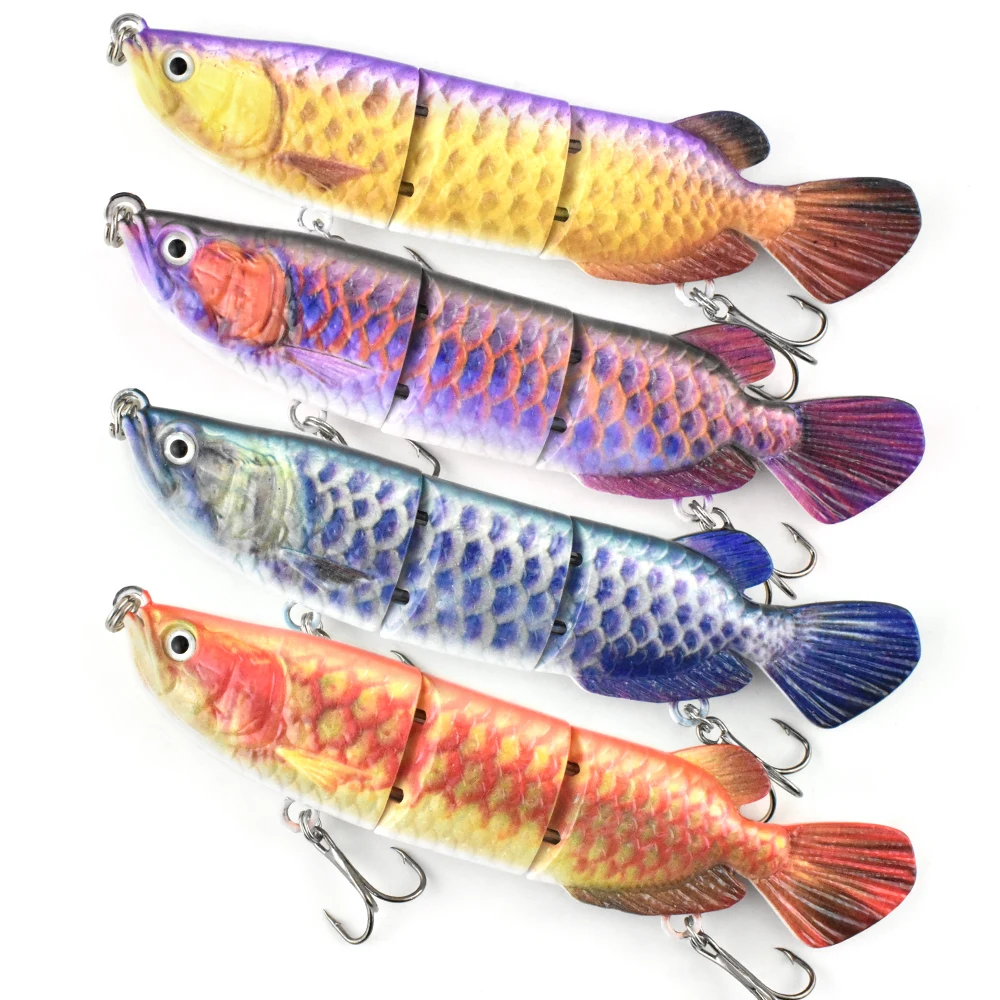 Swimbait hundible multiarticulado ABS para pesca de arwana - imagen 3