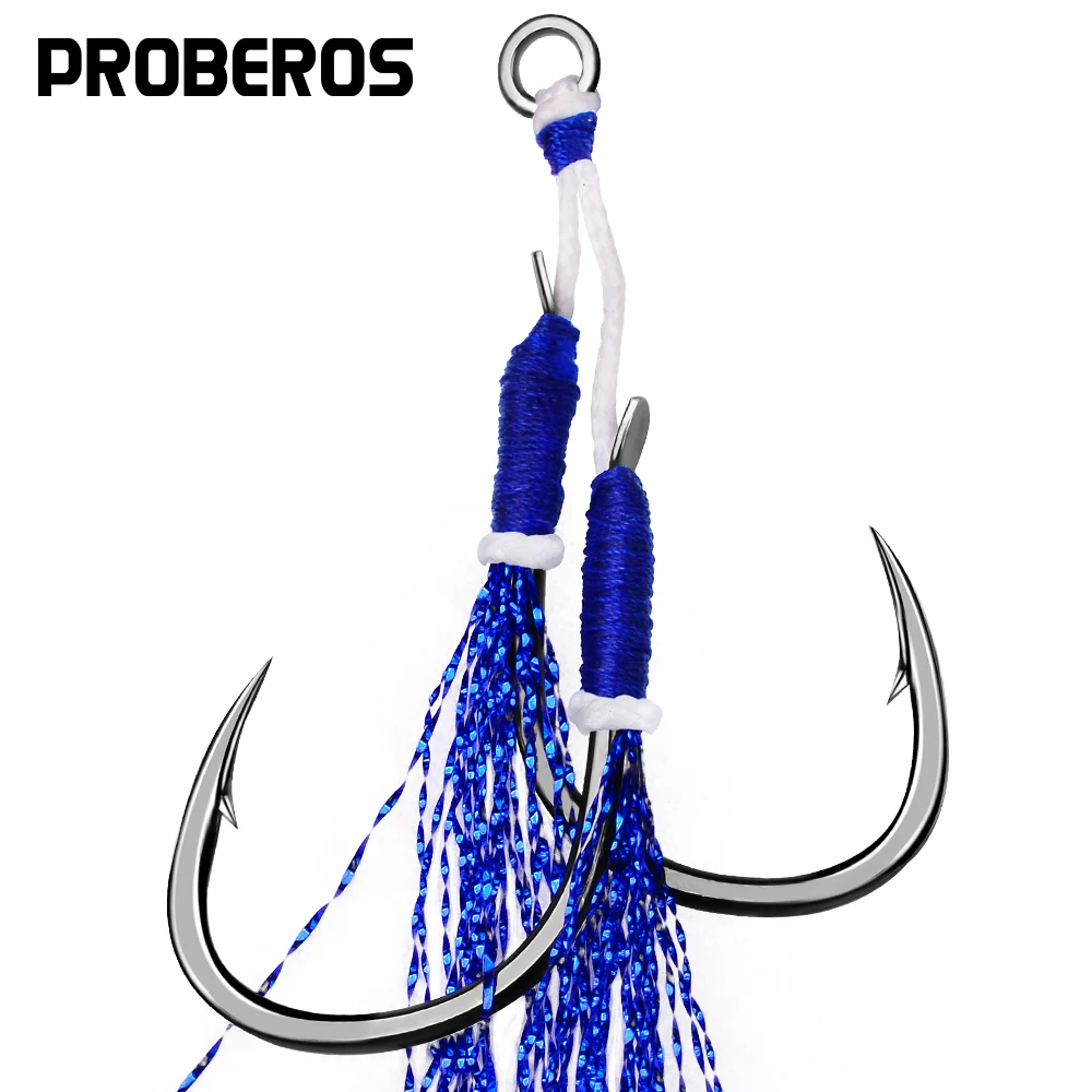 PROBEROS Anzuelos dobles de asistencia para jigs lanzamiento lento - imagen 5