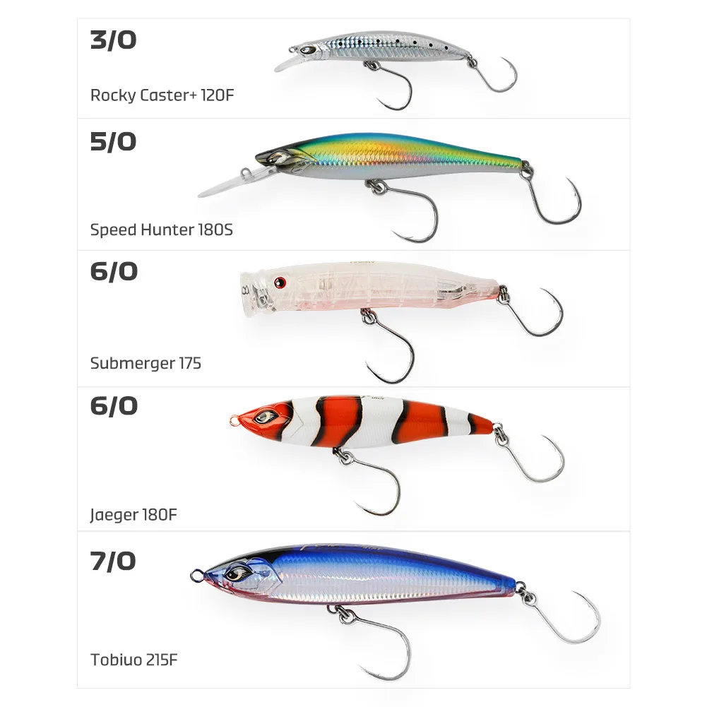 Noeby anzuelo único en línea acero alto carbono 5X – Pesca agua salada - imagen 5