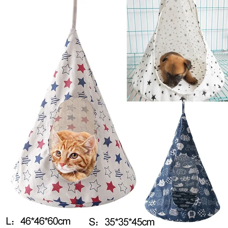 Hamaca colgante para gatos con cama cómoda para mascotas S/L - imagen 3