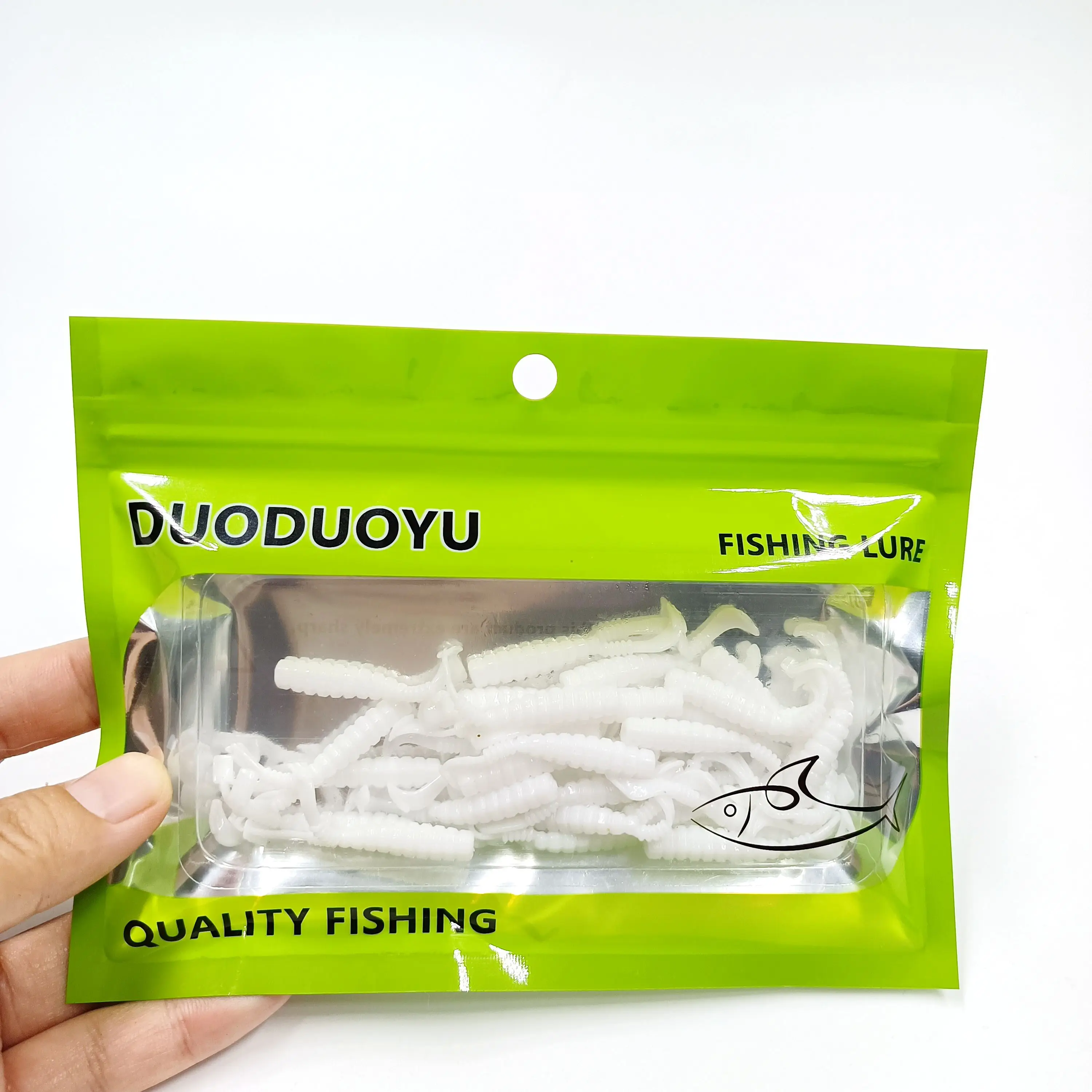 DUODUOYU Wobbler flotante doble cola TPE suave para agua salada - imagen 4