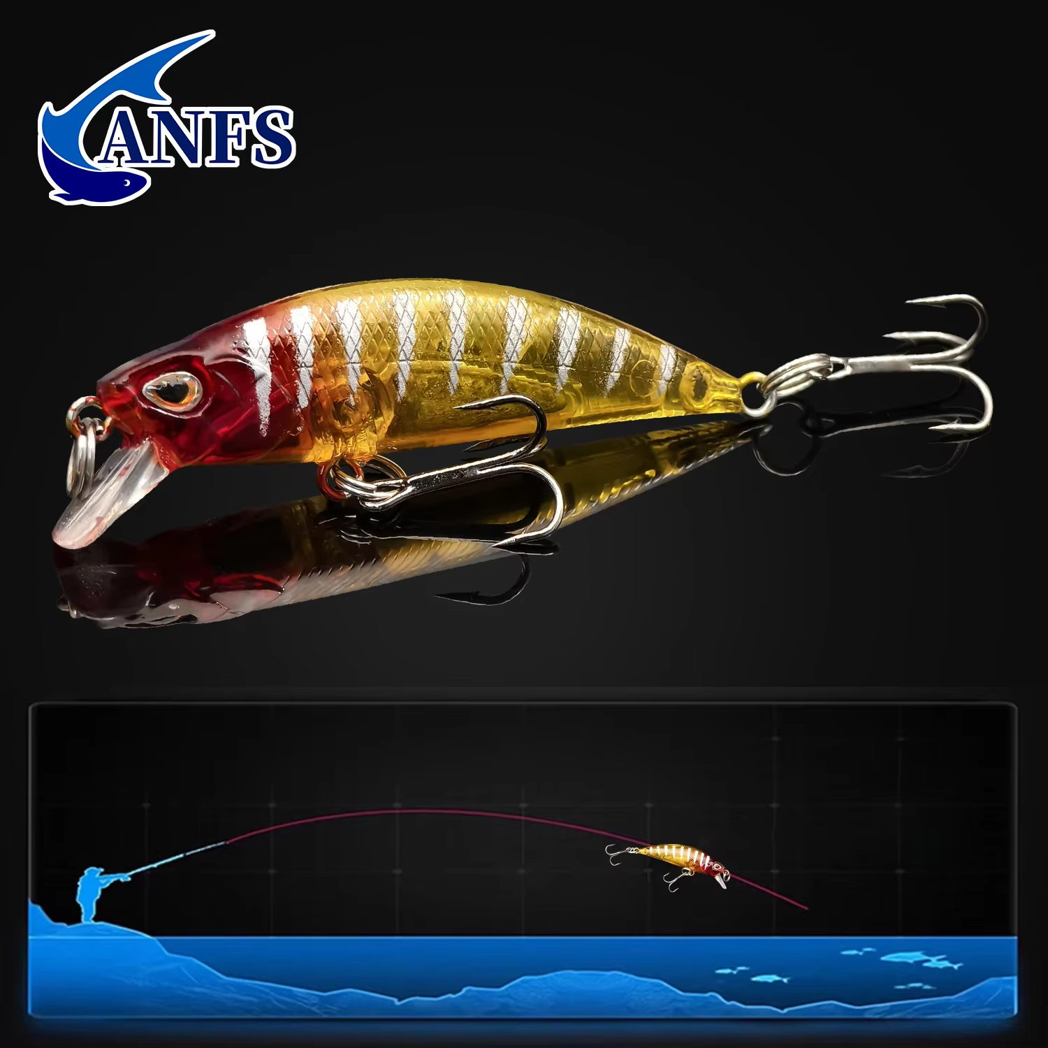 ANFS Kit Señuelos Hundimiento Minnow Trucha Lubina
