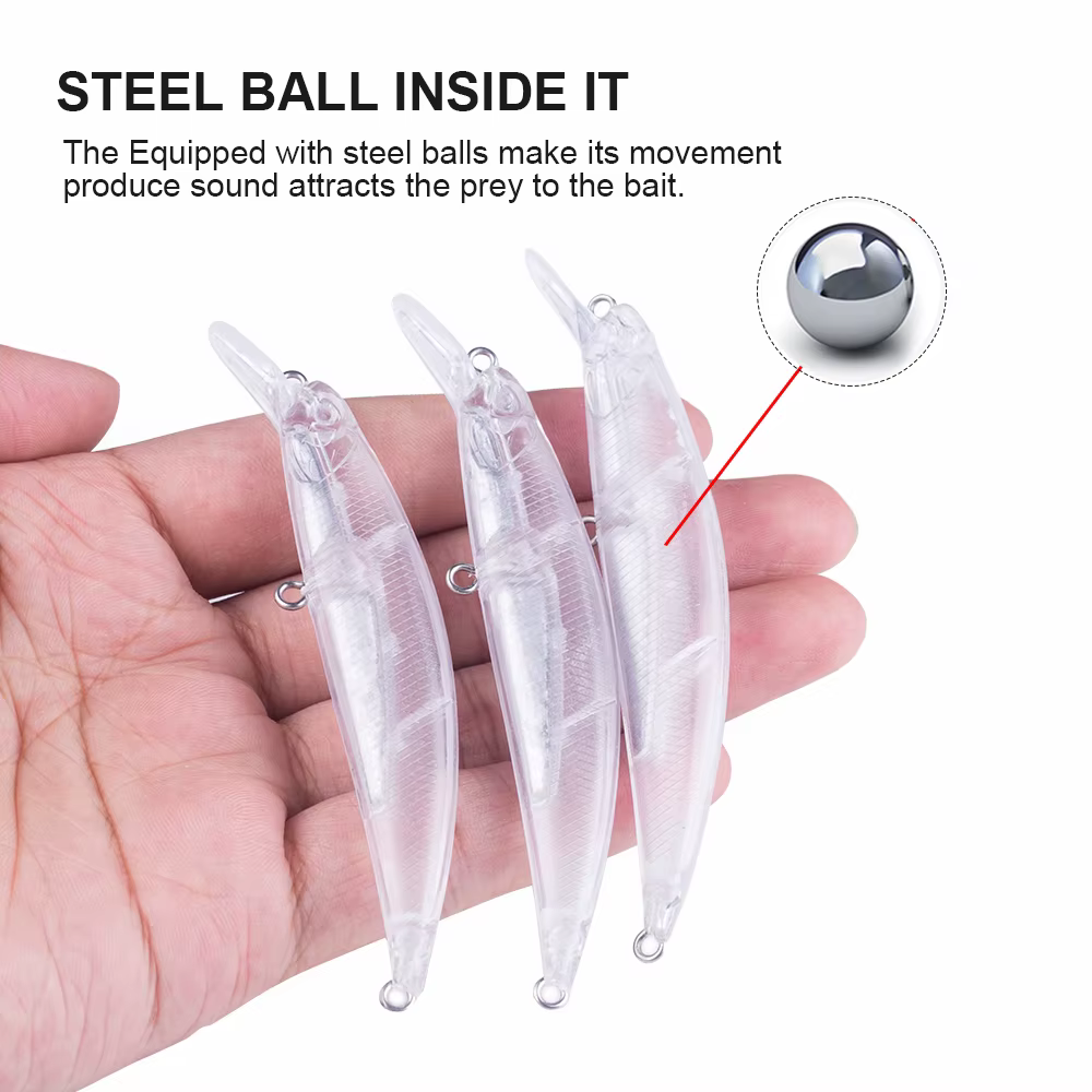 Jerkbait flotante transparente 9 cm 12 g para agua salada - imagen 5