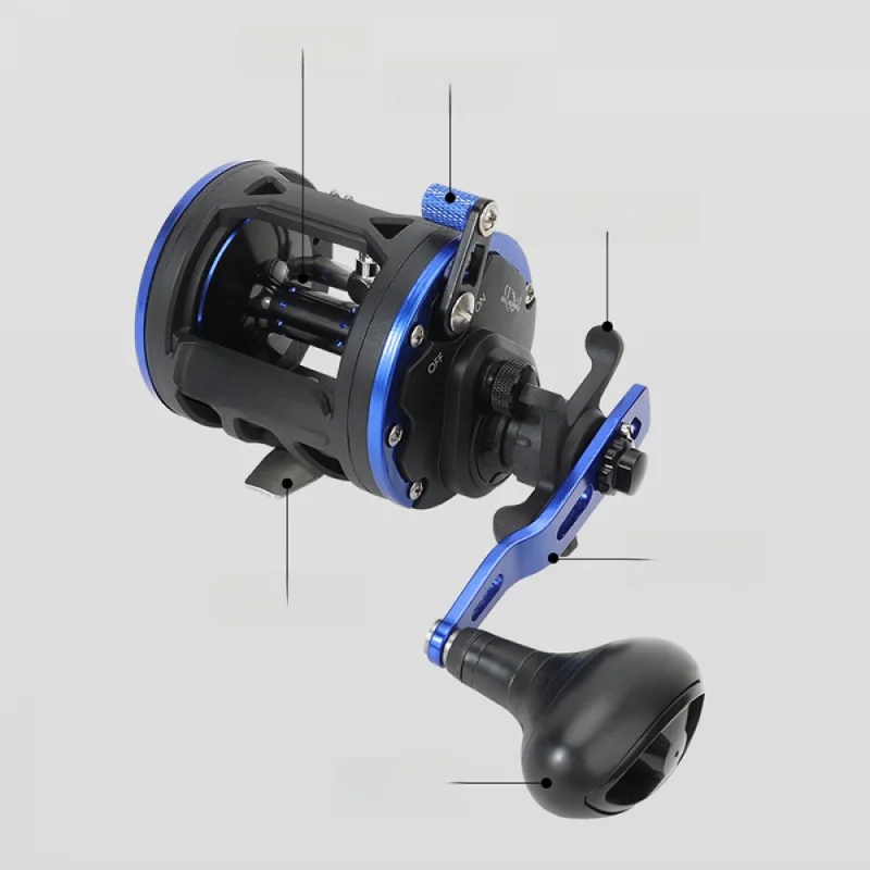 Carrete de pesca ECT30BD anti-reverso duradero azul-negro - imagen 2