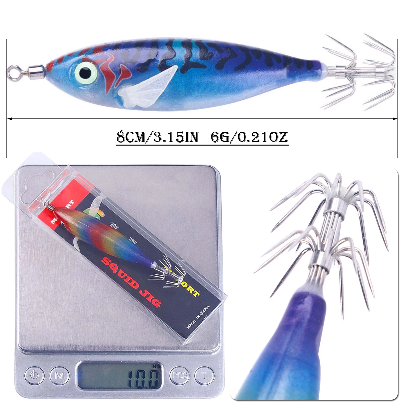 Señuelo luminoso en escena de pesca