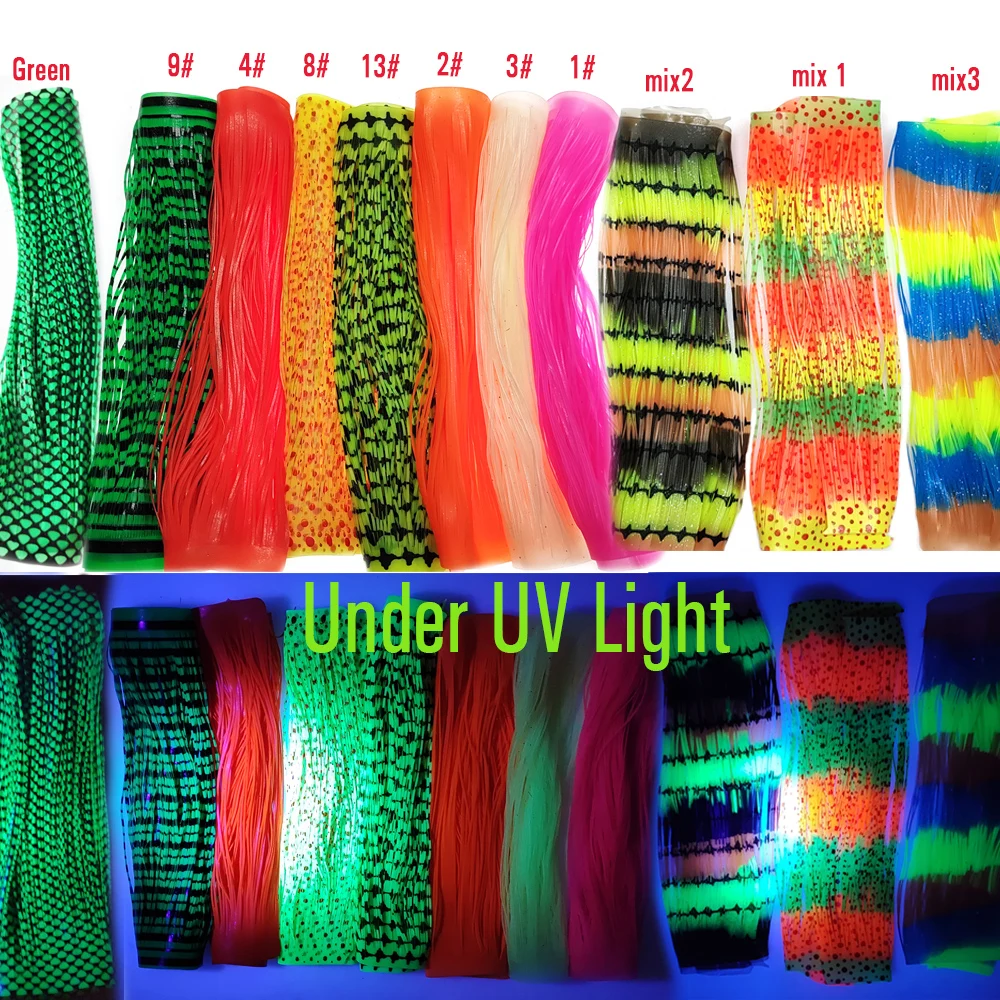 Vtwins patas de silicona UV para mosca mar con falda aleteada - imagen 4