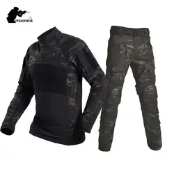 Flog A2F218: Traje táctico camuflaje para Airsoft con rodilleras