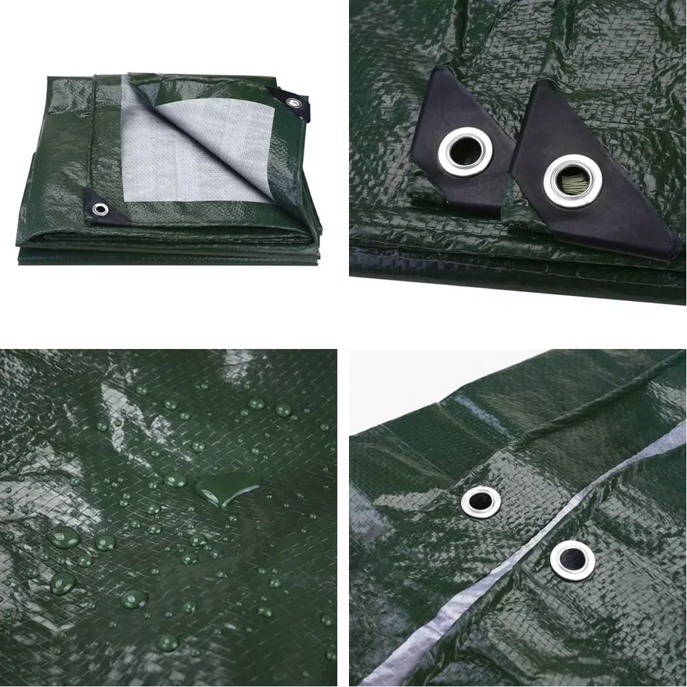 Lona impermeable de polietileno con ojales metálicos para camping - imagen 4