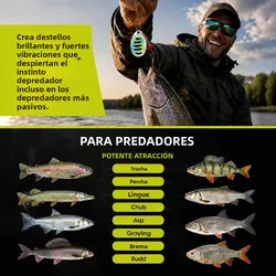 Erchang Señuelos Giratorios con caja de pesca para trucha