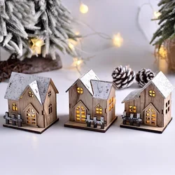 Luz LED navideña para casa de madera y cabina luminosa adornos Navidad