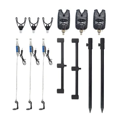 Hirisi Alarmas de Pesca para Carpas con LED y soportes de caña