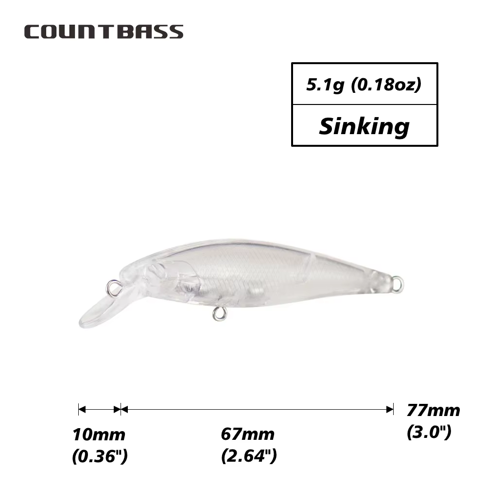Countbass Wobbler rallador 67mm 5,1g hundimiento lento - imagen 3