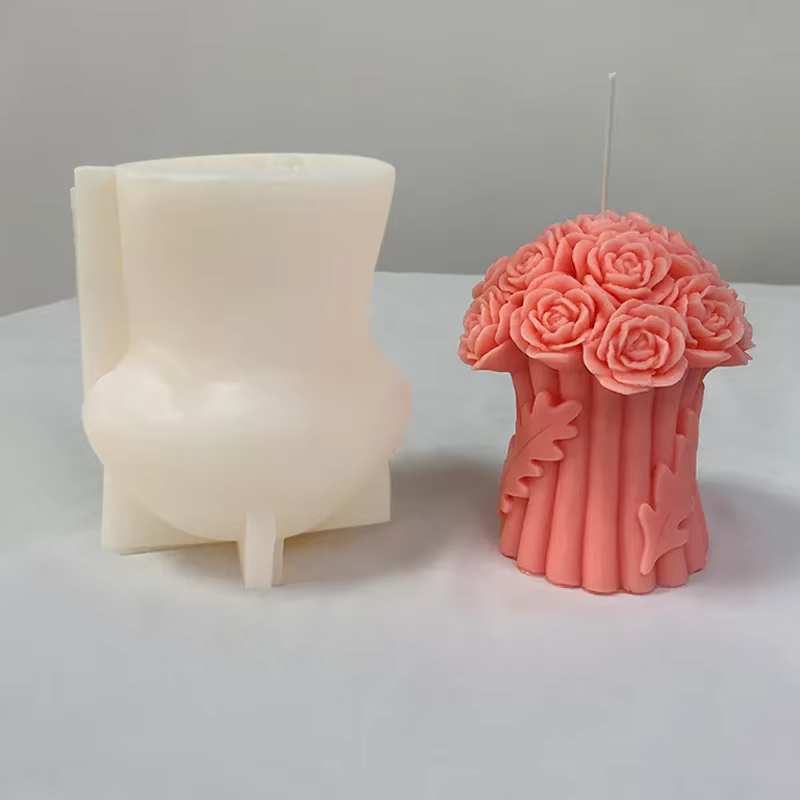 Molde de Silicona 3D Ramo Rosas para Manualidades, Resina y Velas - imagen 2