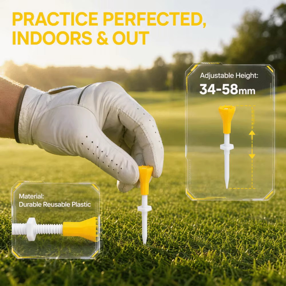 Tee de golf ajustable y reutilizable con cabeza grande - imagen 5