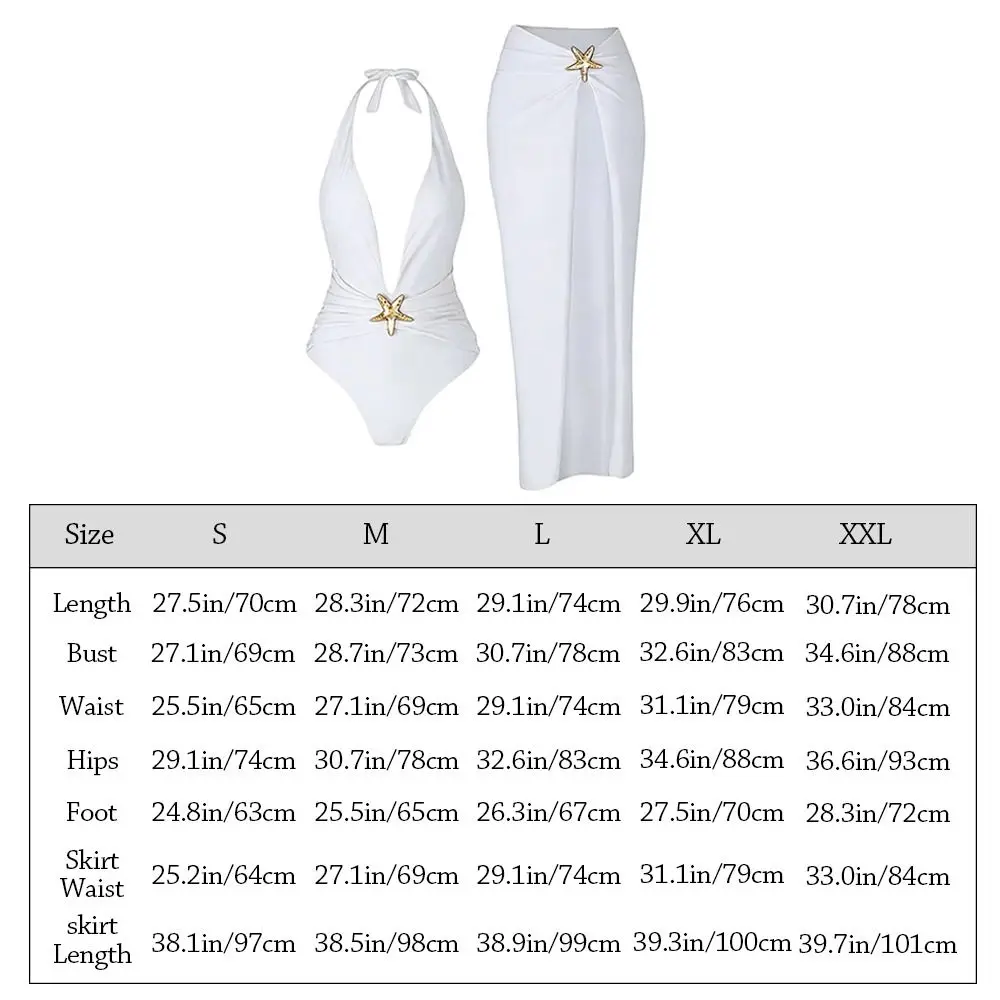 Traje de baño sin espalda con cuello en V en color blanco