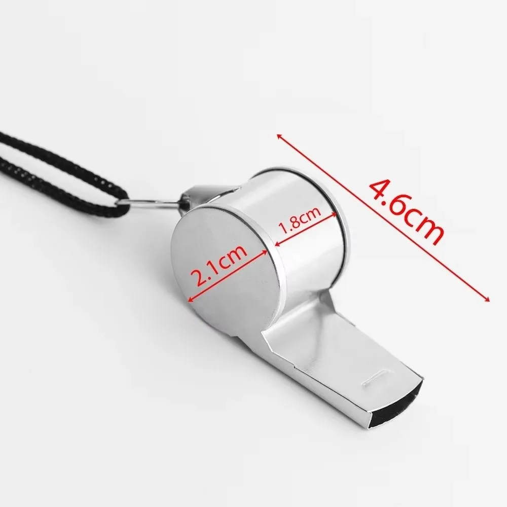 Silbato metálico fuerte de acero inoxidable con cuerda para eventos - imagen 5
