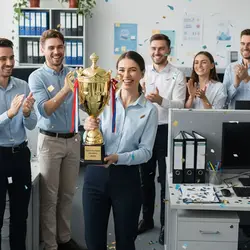 Trofeo de pesca oro personalizable, gran tamaño con tapa metálica