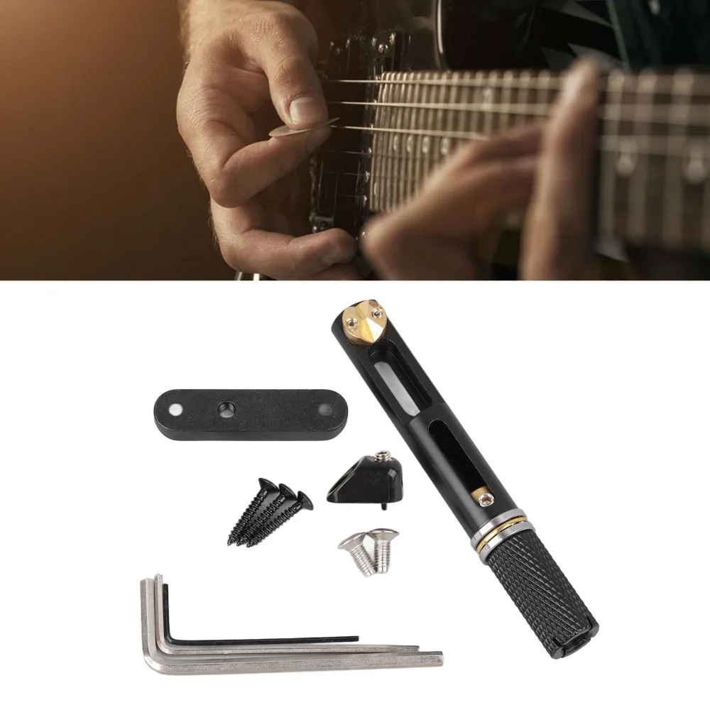 Puente de guitarra sin cabeza de metal negro para cuerdas individuales - imagen 5