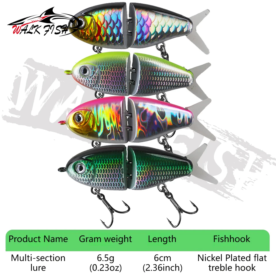 WALK FISH Señuelo articulado Swimbait lápiz de hundimiento lento - imagen 5