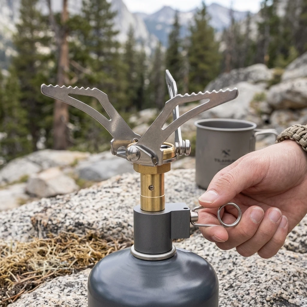 Estufa de camping portátil de aleación de aluminio a prueba de viento - imagen 4