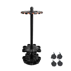 Soporte para cañas de garaje rotativo 360° de pie