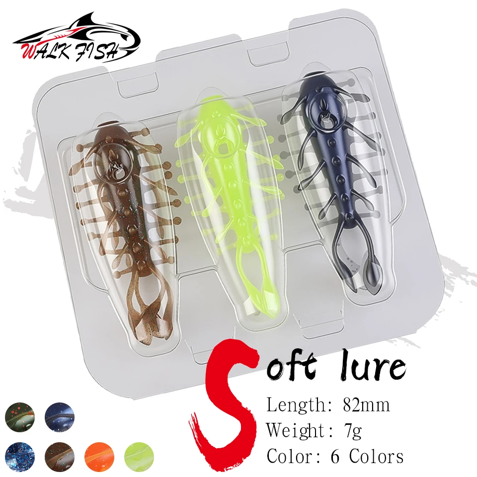 WALK FISH señuelos cola de pala TPE ligeros para trucha