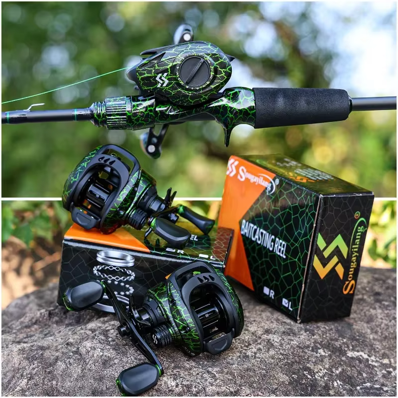 Carrusel baitcasting Sougayiang 7.1:1 con freno magnético 9+1 rodamientos
