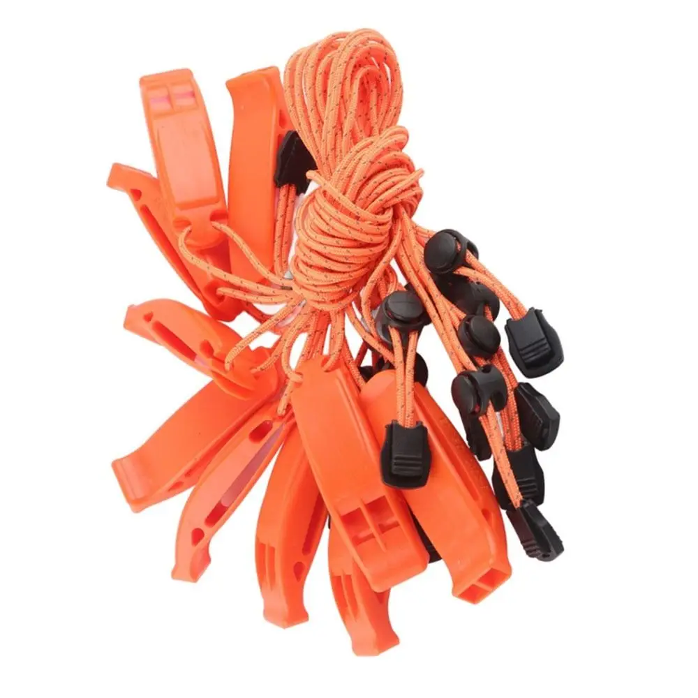 Silbato de seguridad ABS con cordón reflectante y emergencia naranja - imagen 5