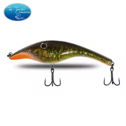 Señuelo Minnow Jerkbait para lucio con hundimiento lento y ojos 3D